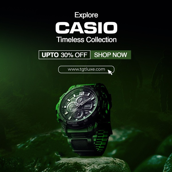 wristwatch, sport watch, digital watch, analog watch, men's watch, discount offer, lifestyle, bold, energetic, green, black